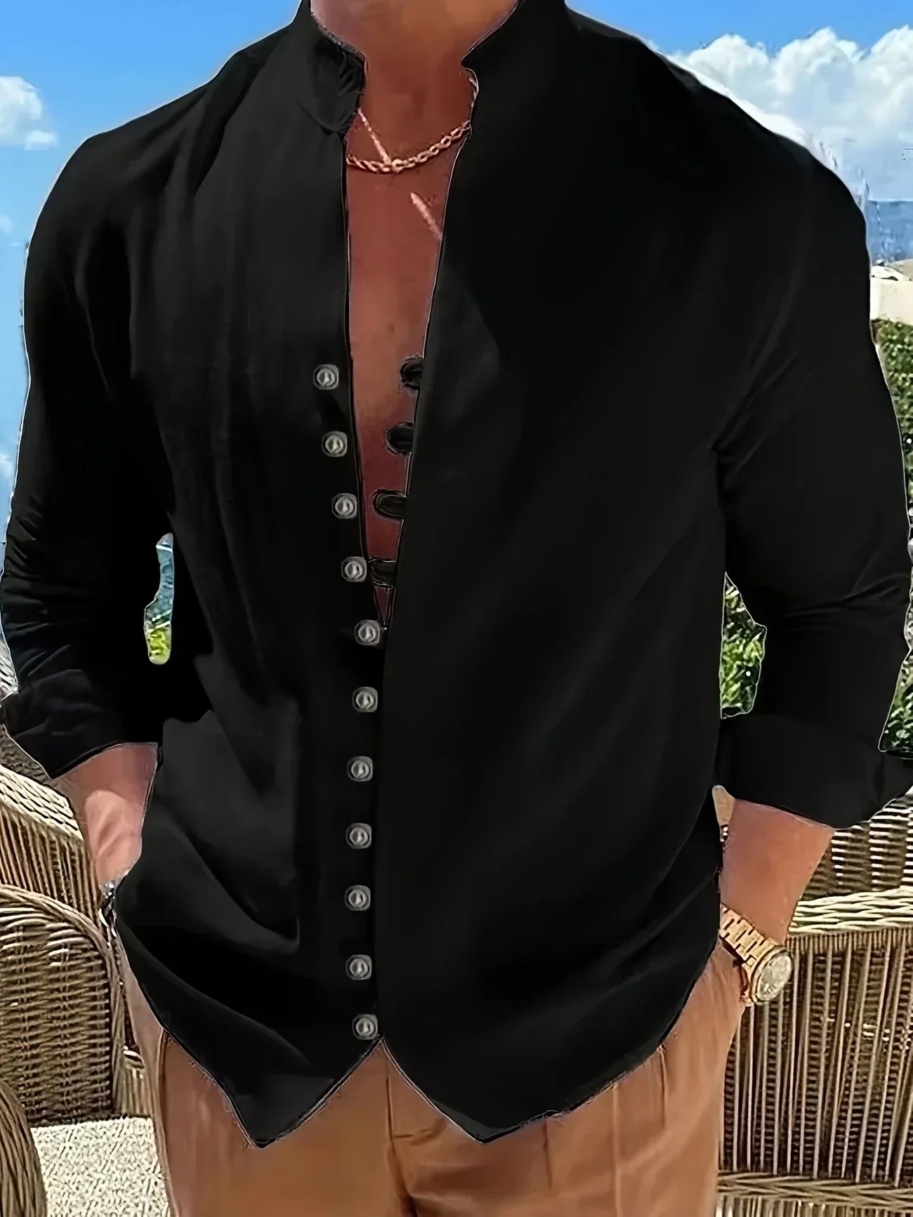Moore | Lightweight Long Sleeve Cotton Shirt