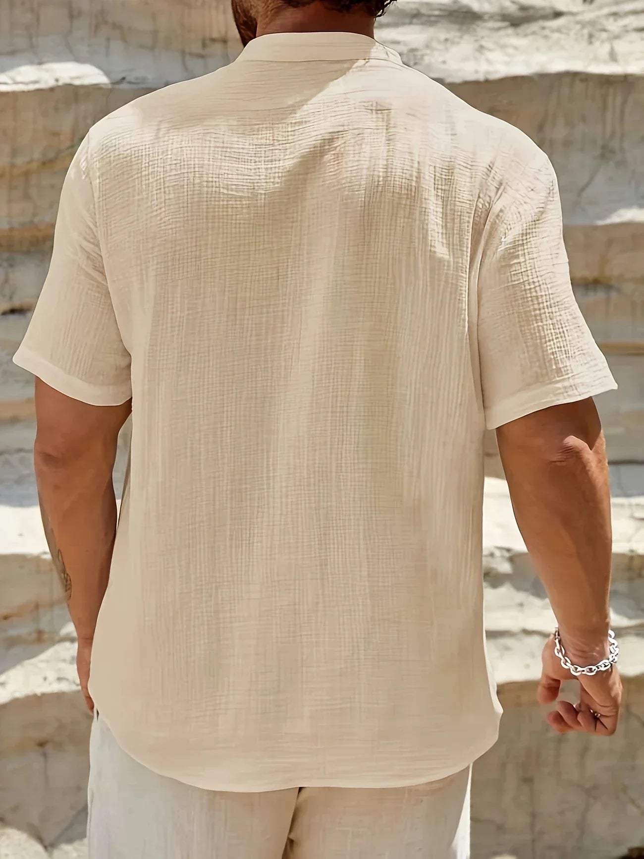 Moore | Elegant Summer Shirt with High Collar
