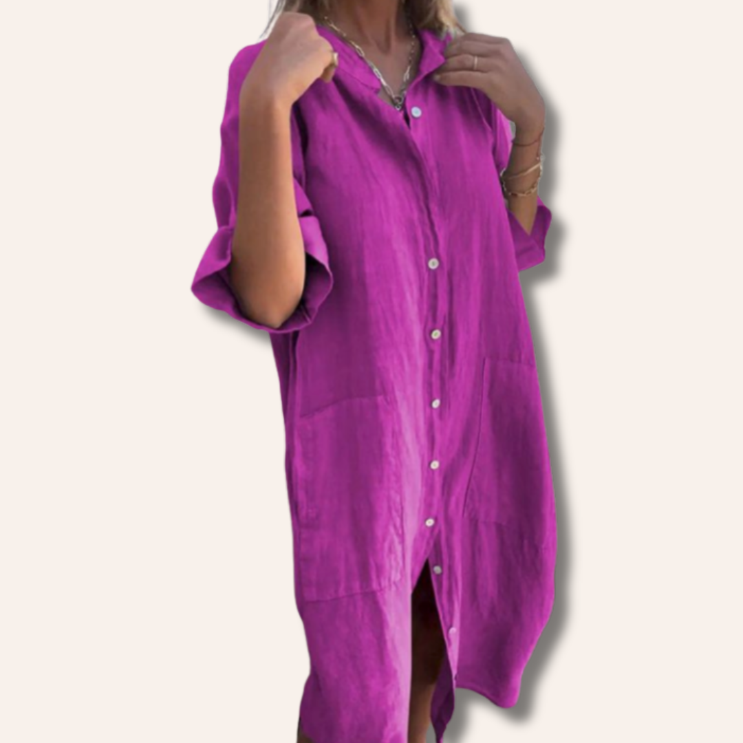 Moore | Casual Ankle-Length Shirt Dress