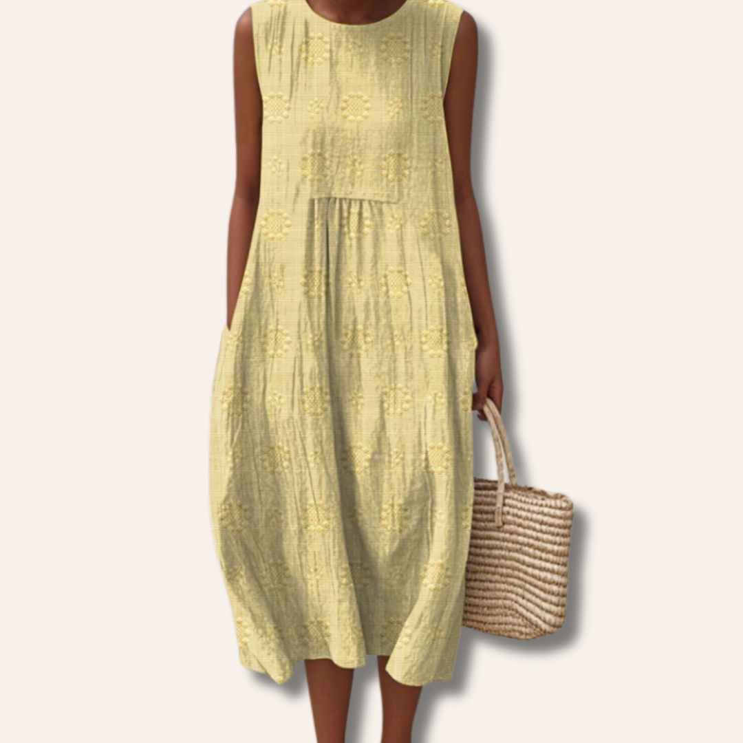 Moore | Elegant Sleeveless Cotton Dress