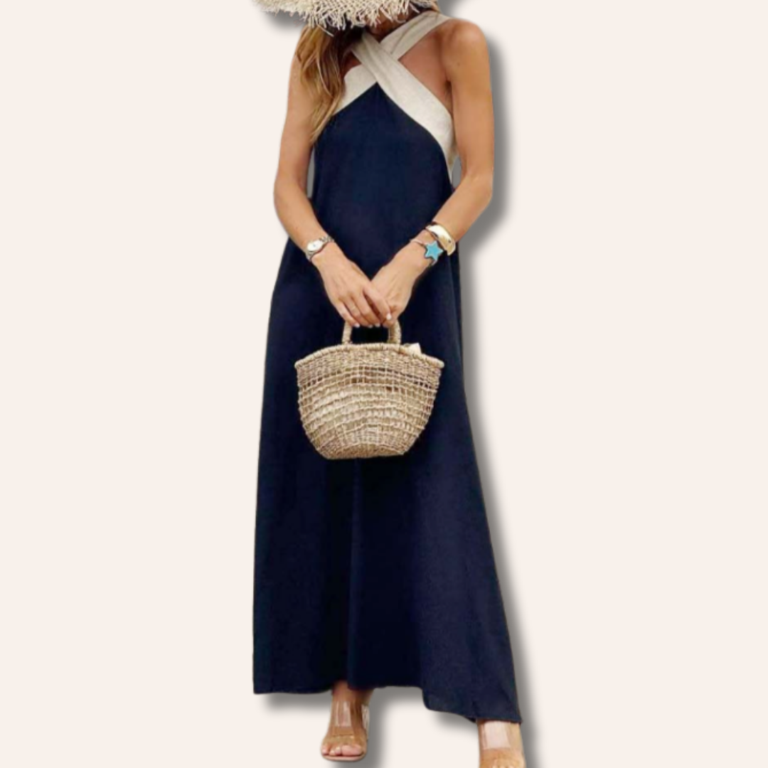 Moore | Cross Neck Dress