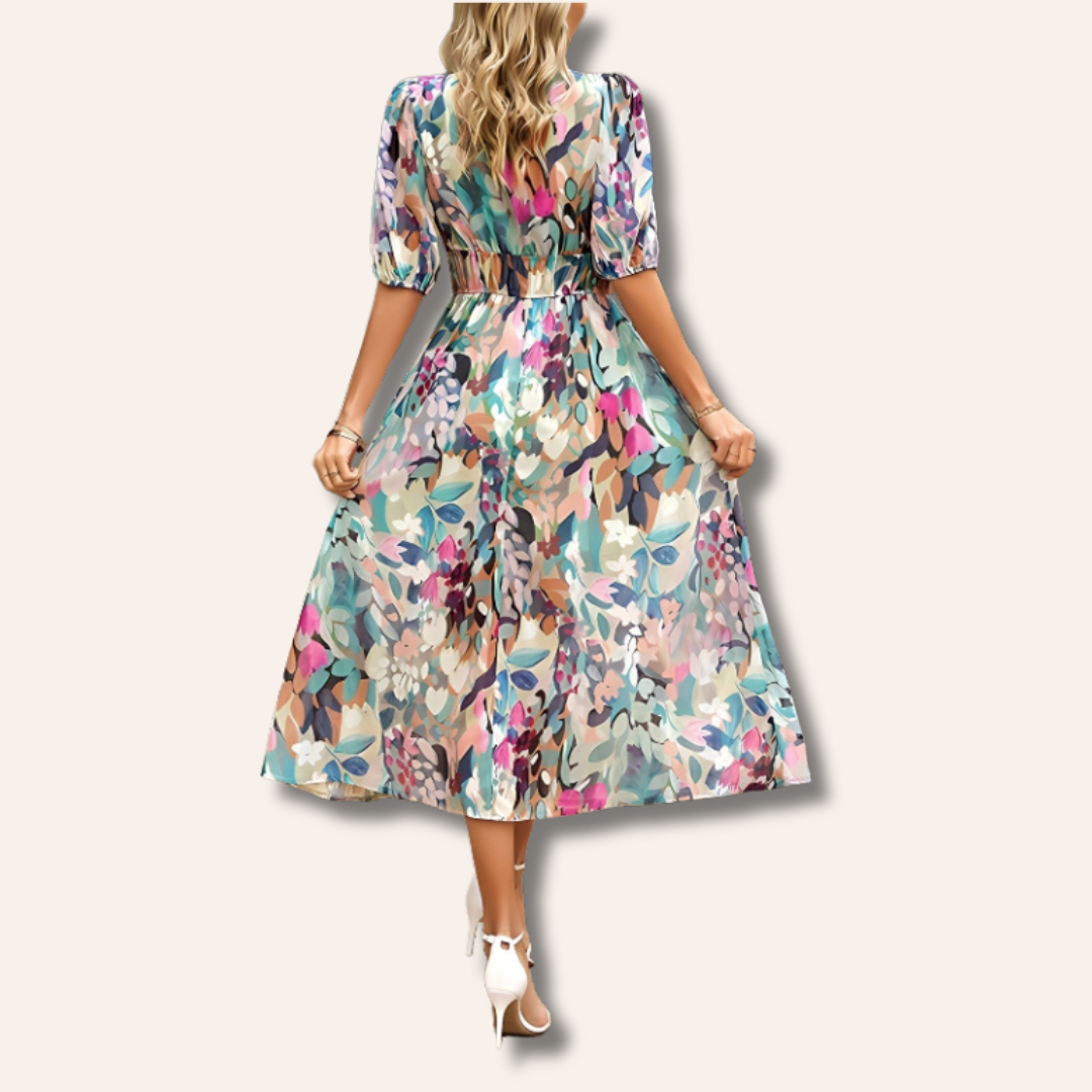 Moore | V-neck Midi Dress