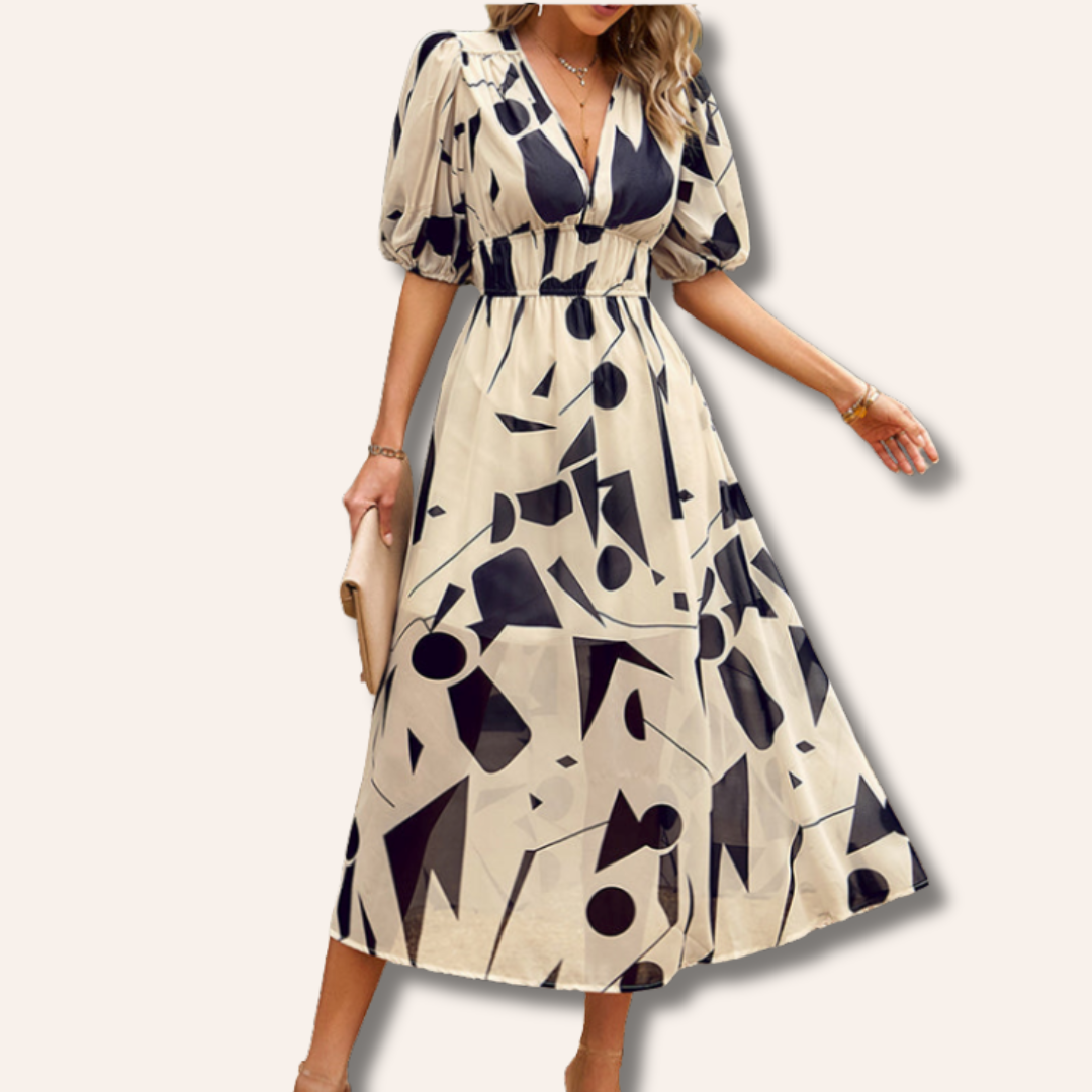 Moore | V-neck Midi Dress