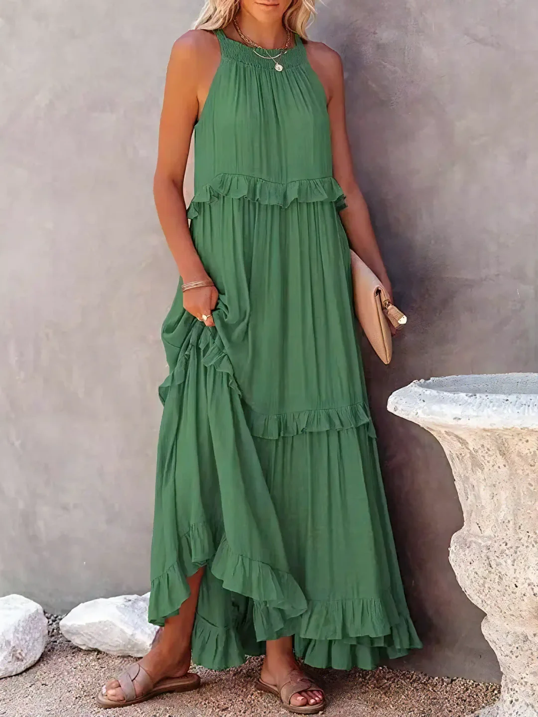 Moore | Ruffle Breeze Maxi Dress