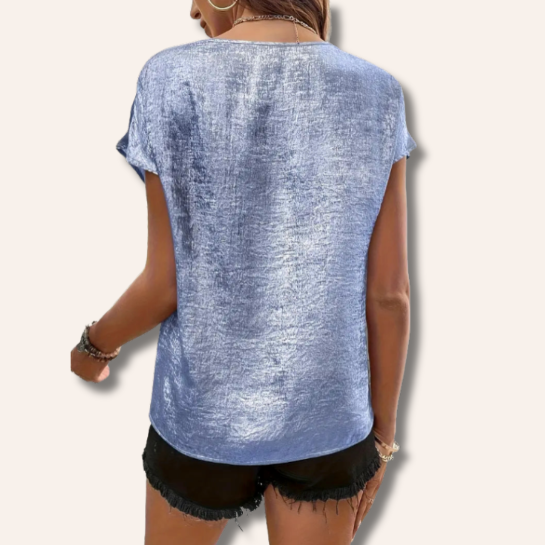 Moore | Vintage V-Neck Blouse