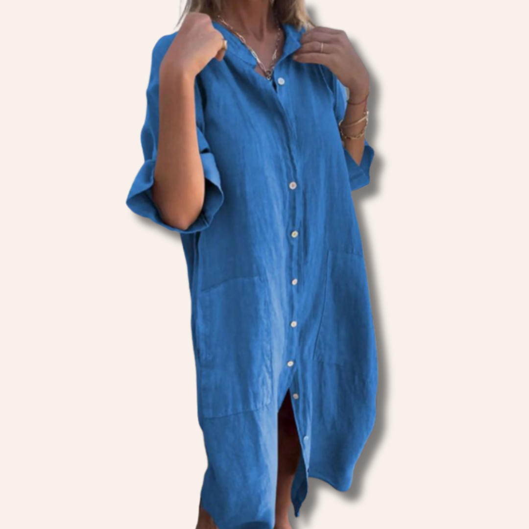 Moore | Casual Ankle-Length Shirt Dress