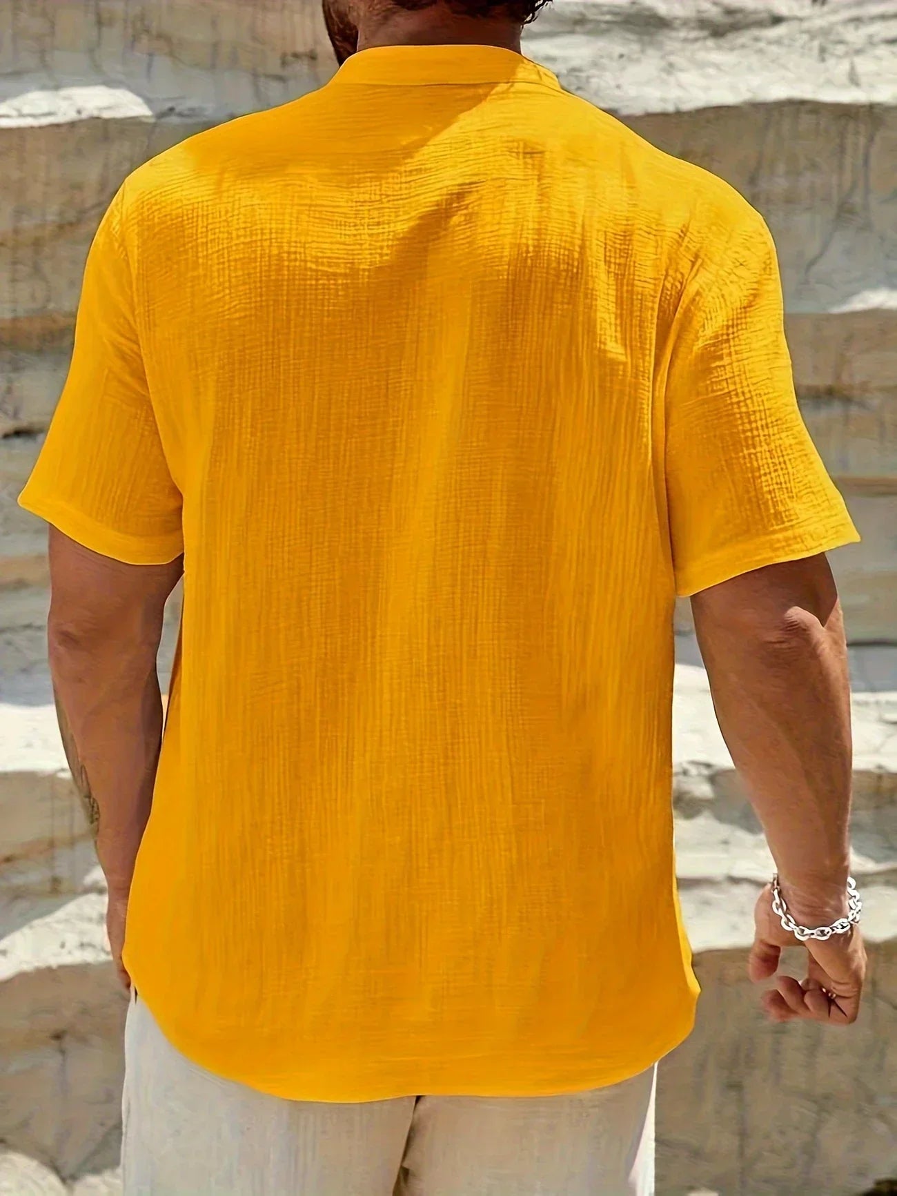 Moore | Elegant Summer Shirt with High Collar
