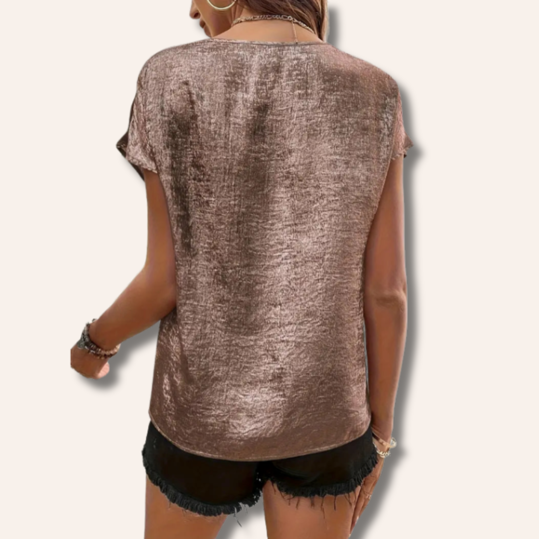 Moore | Vintage V-Neck Blouse