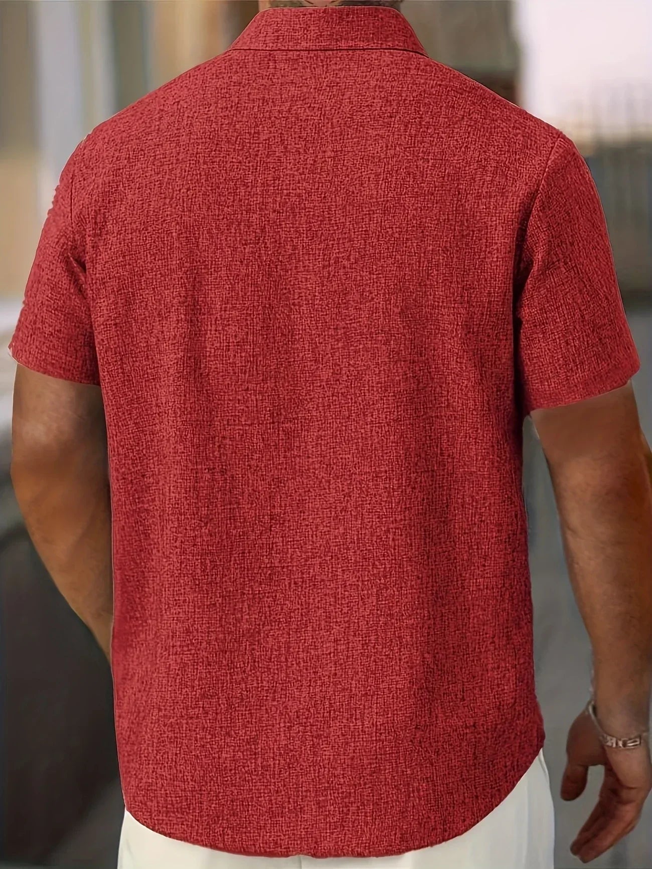 Moore | Lightweight Short-Sleeve Linen Blend Shirt