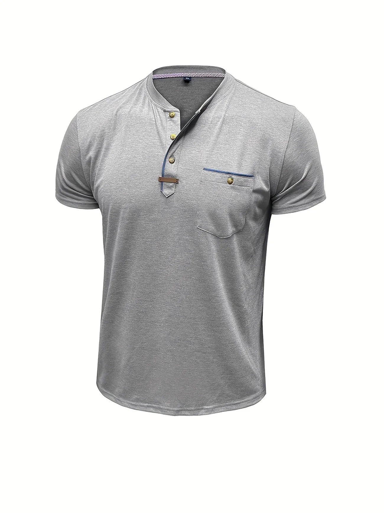 Moore | Elegant Round Neck T-shirt with Pocket