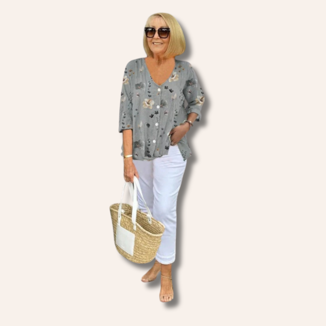 Moore | Bloom Button Blouse
