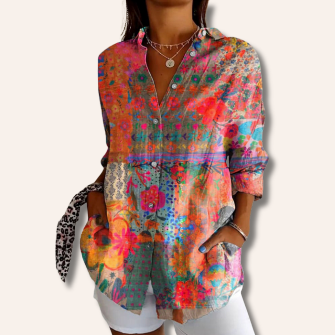 Moore | Colorful Floral Blouse