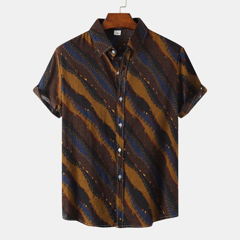 Vintage Waves Button-Up