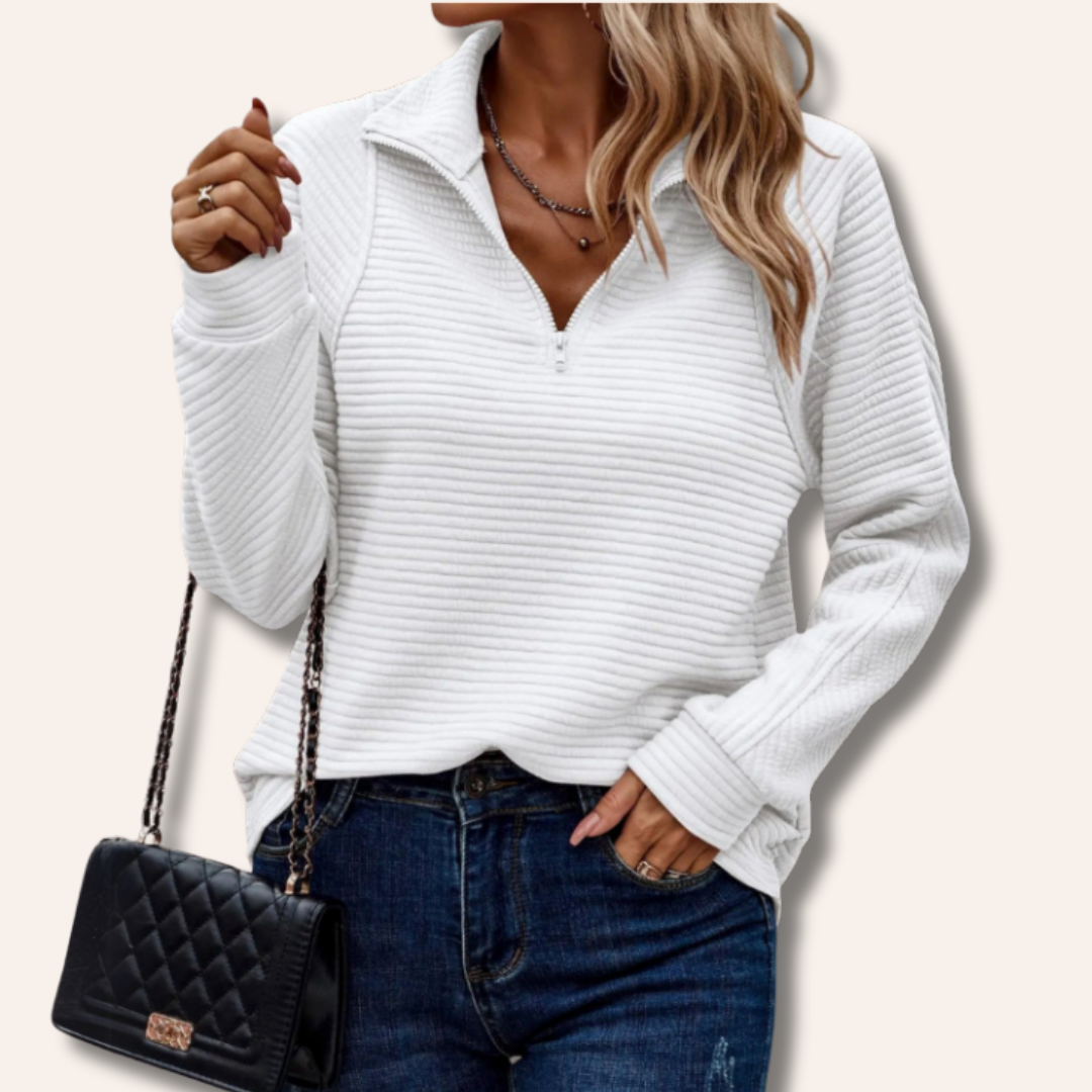 Moore | Half-Zip Detailed Pullover