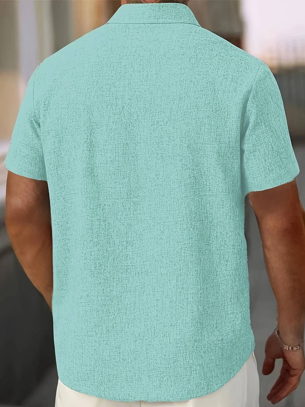 Moore | Lightweight Short-Sleeve Linen Blend Shirt