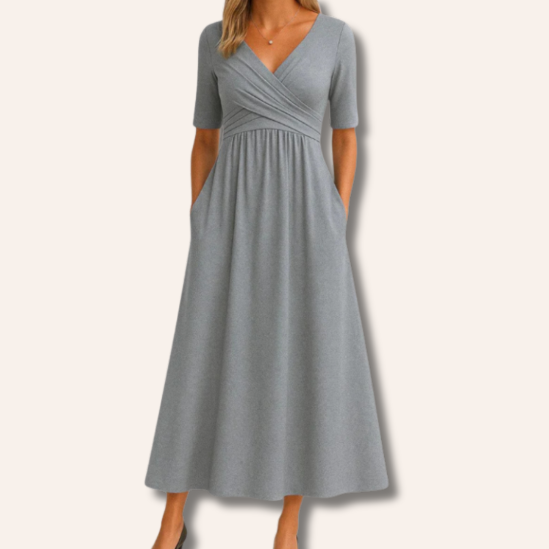 Moore | Crossed Short Sleeve Dress