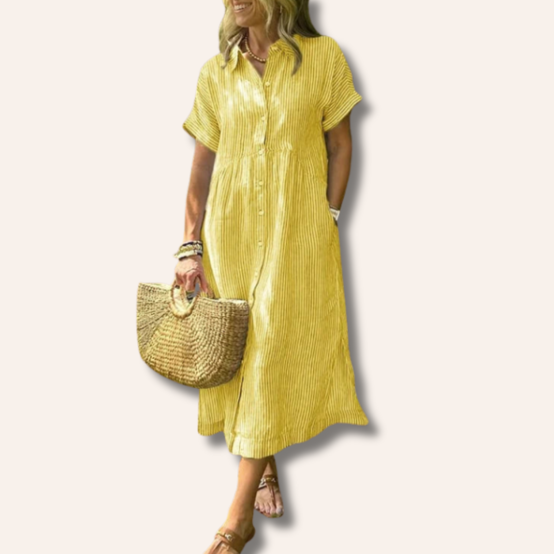 Moore | Stylish Striped Shirt Dress