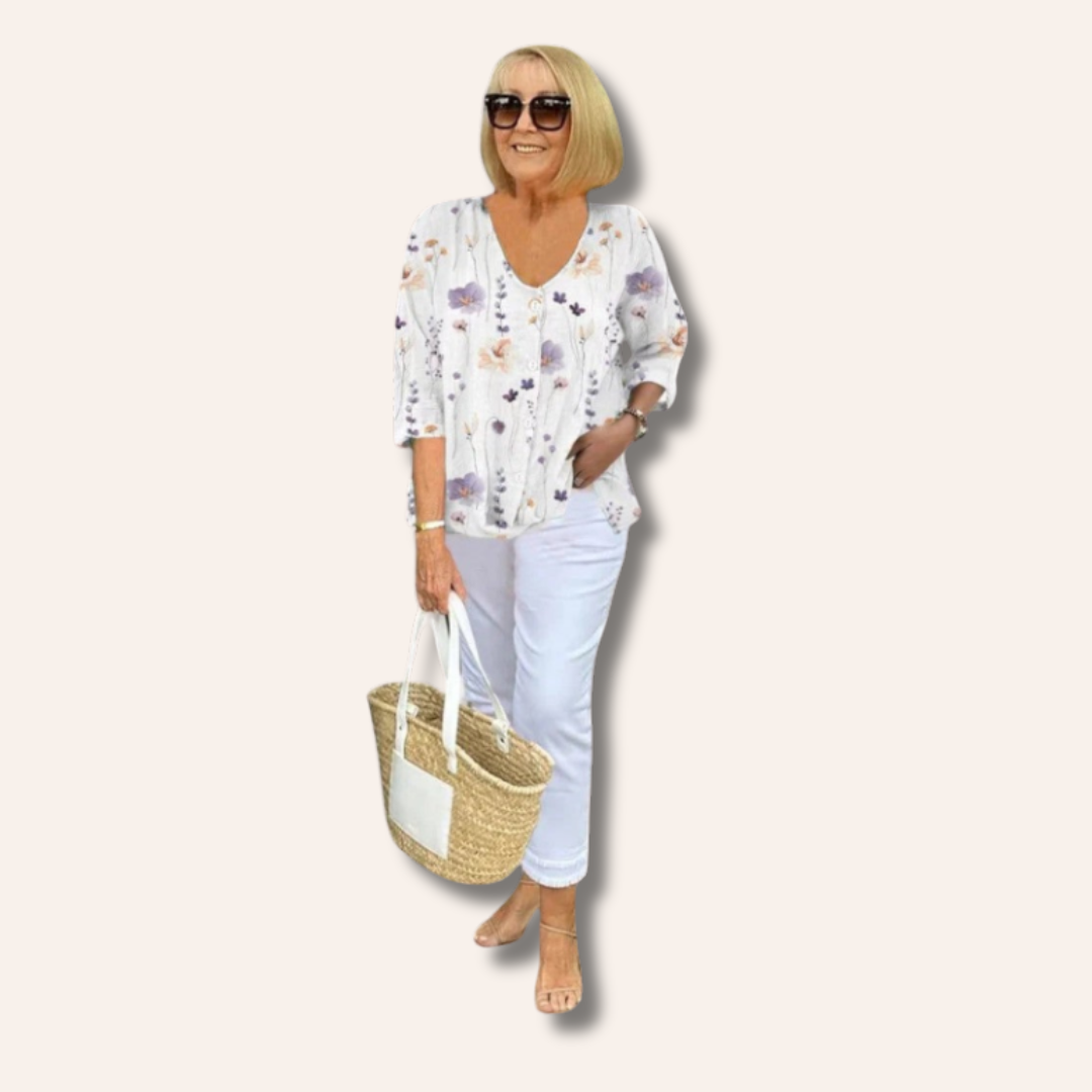 Moore | Bloom Button Blouse