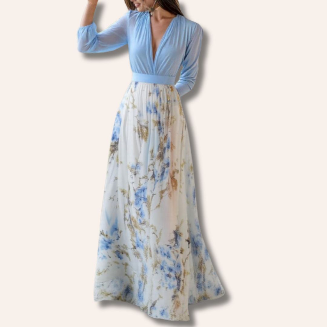 Moore | Long Dress with Floral Print