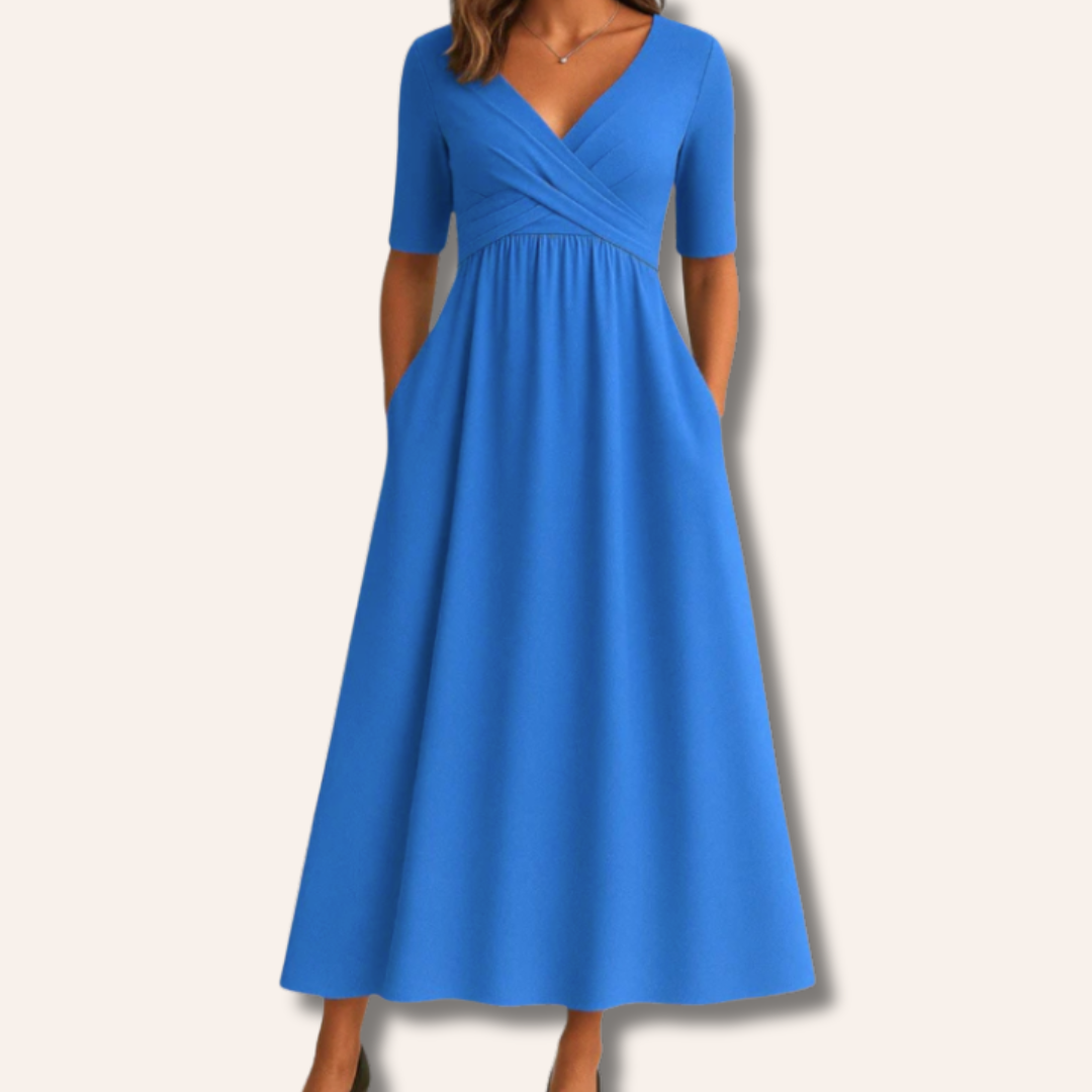 Moore | Crossed Short Sleeve Dress