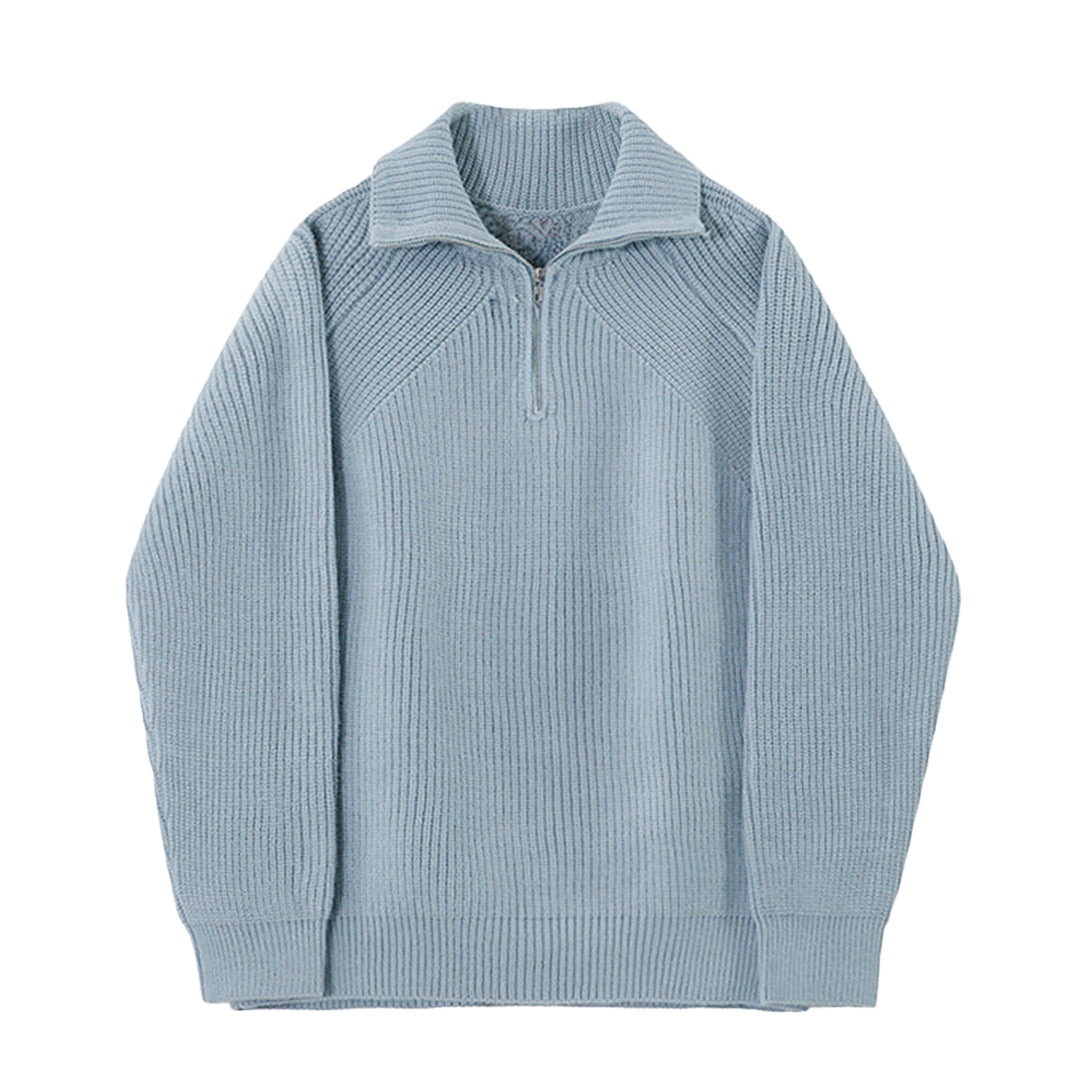 Moore | Quarter Zip Pullover in Azure