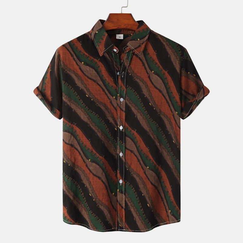Vintage Waves Button-Up