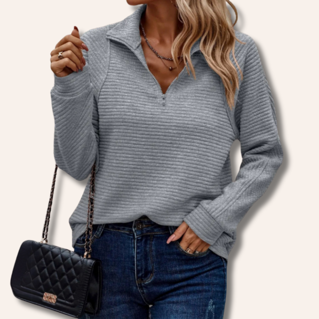 Moore | Half-Zip Detailed Pullover