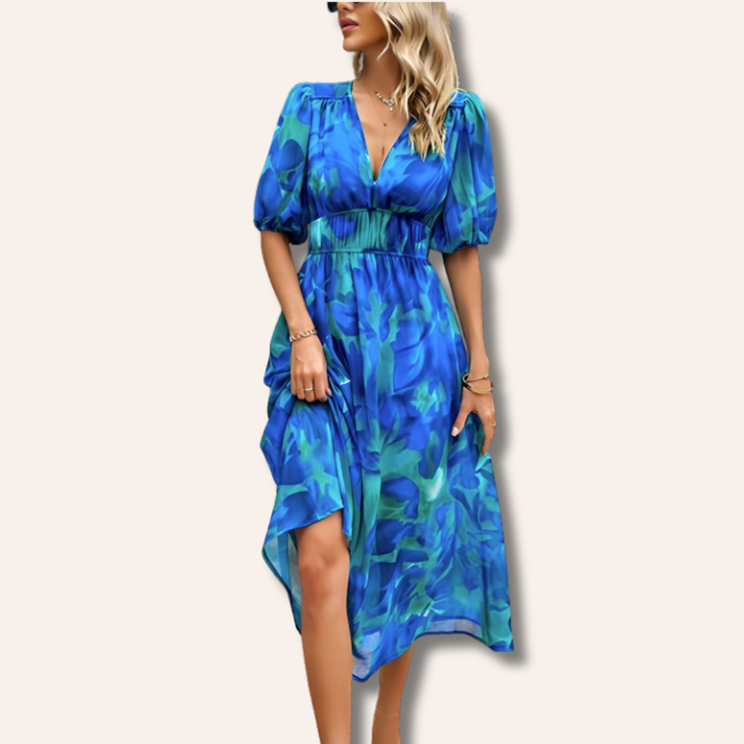 Moore | V-neck Midi Dress