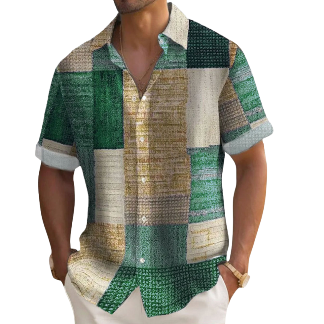 Moore | Patchwork Short Sleeve Shirt