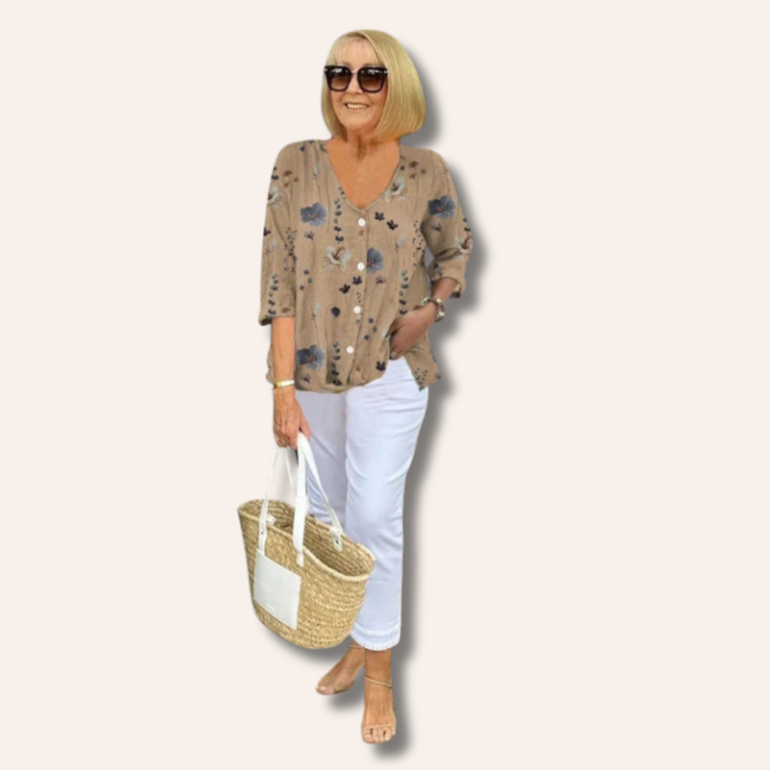 Moore | Bloom Button Blouse