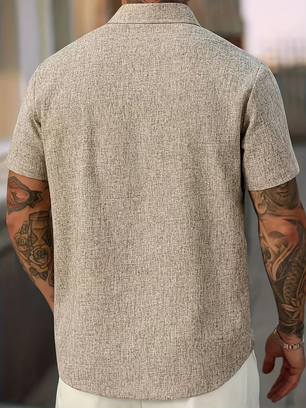 Moore | Lightweight Short-Sleeve Linen Blend Shirt