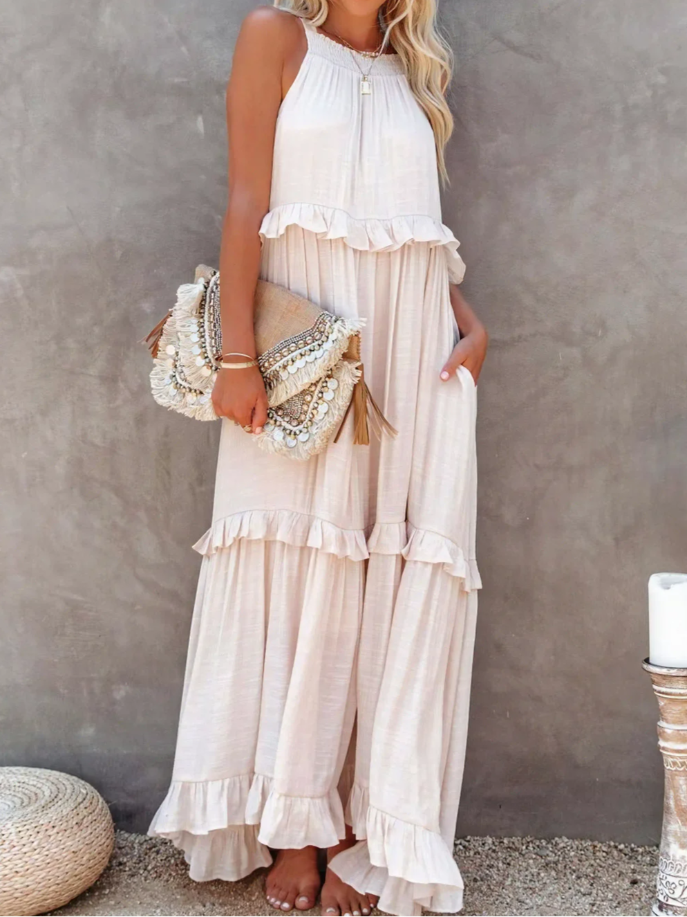 Moore | Ruffle Breeze Maxi Dress