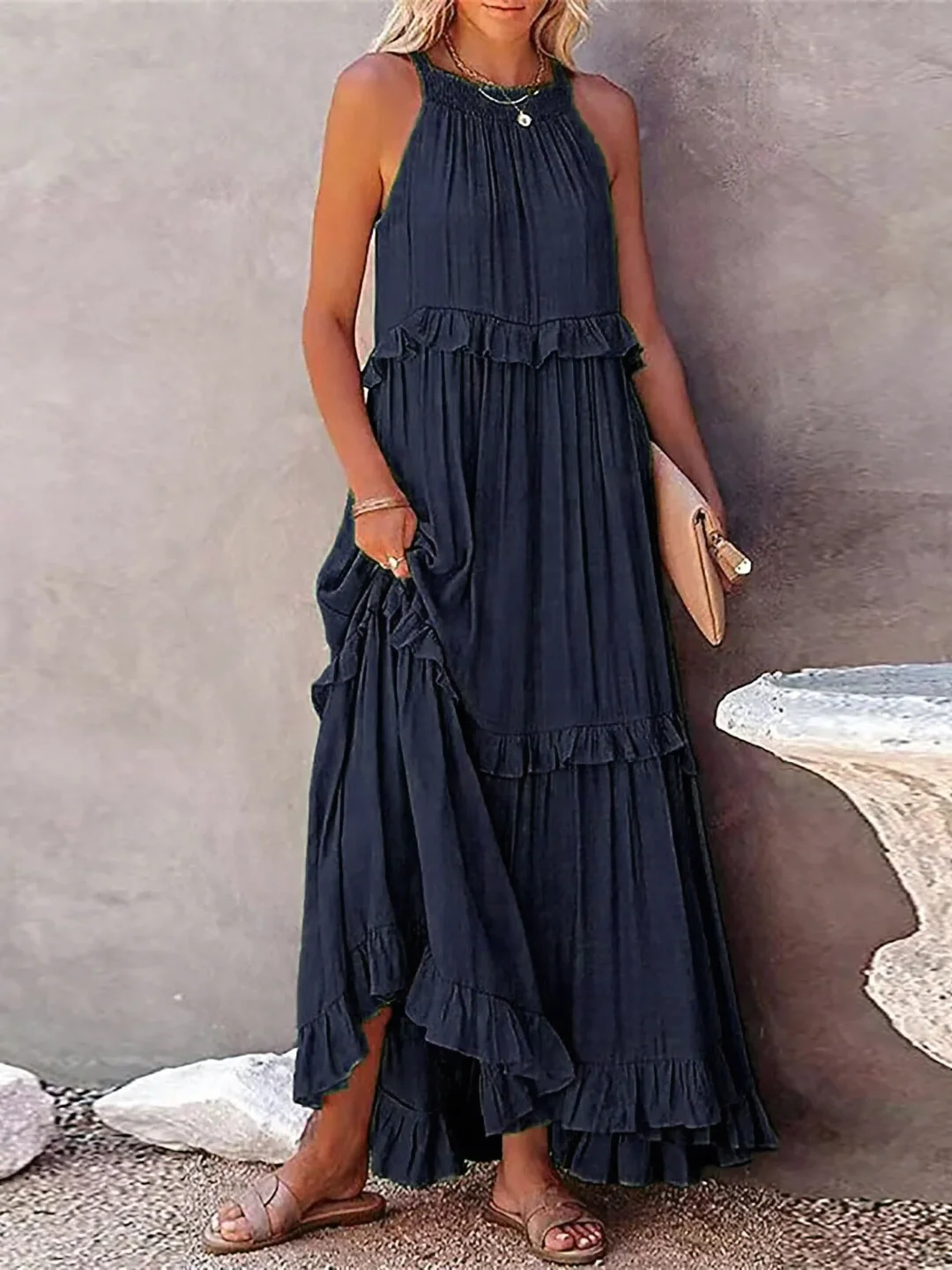 Moore | Ruffle Breeze Maxi Dress