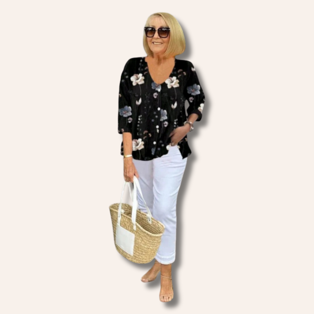 Moore | Bloom Button Blouse