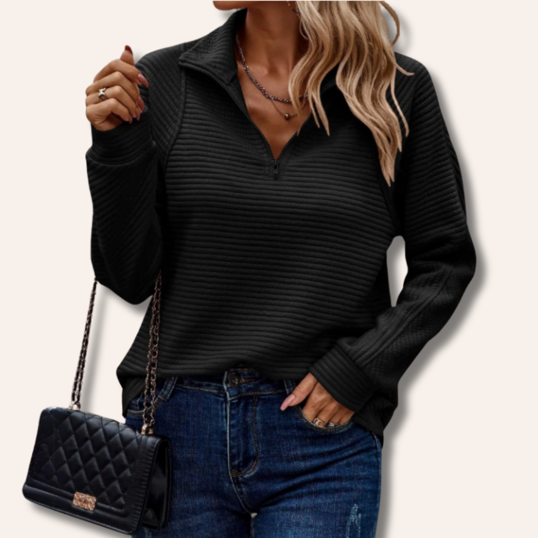 Moore | Half-Zip Detailed Pullover