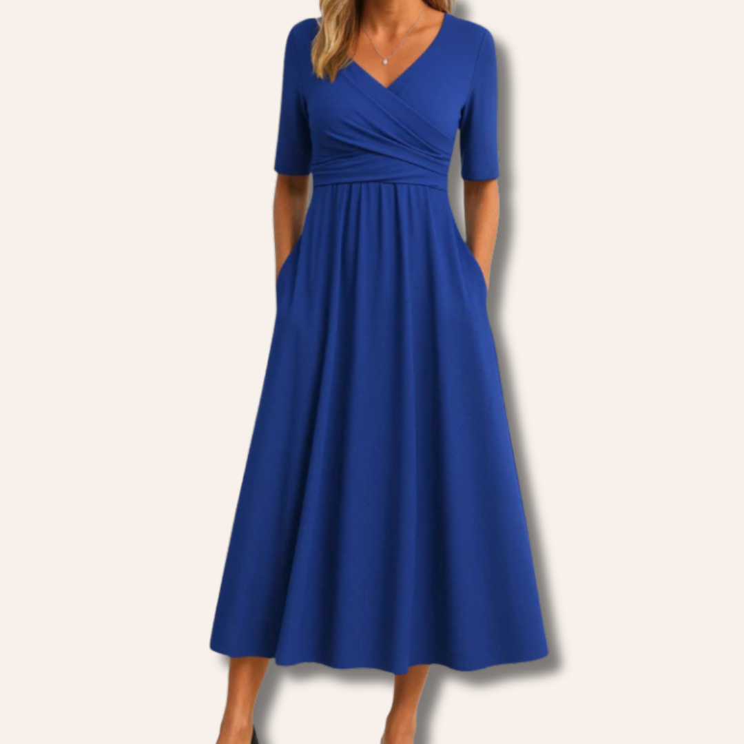 Moore | Crossed Short Sleeve Dress