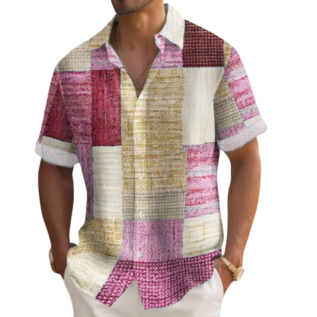 Moore | Patchwork Short Sleeve Shirt