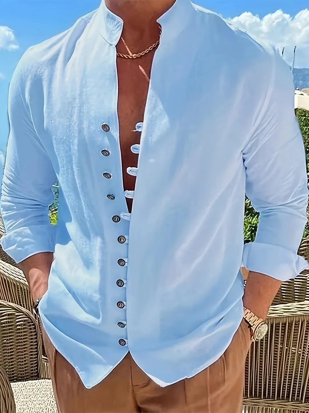 Moore | Lightweight Long Sleeve Cotton Shirt