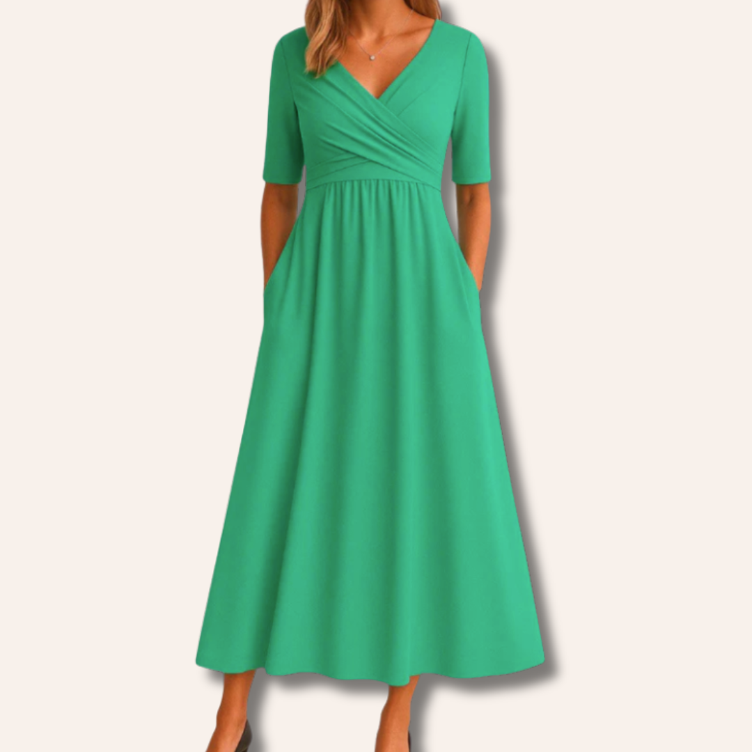 Moore | Crossed Short Sleeve Dress