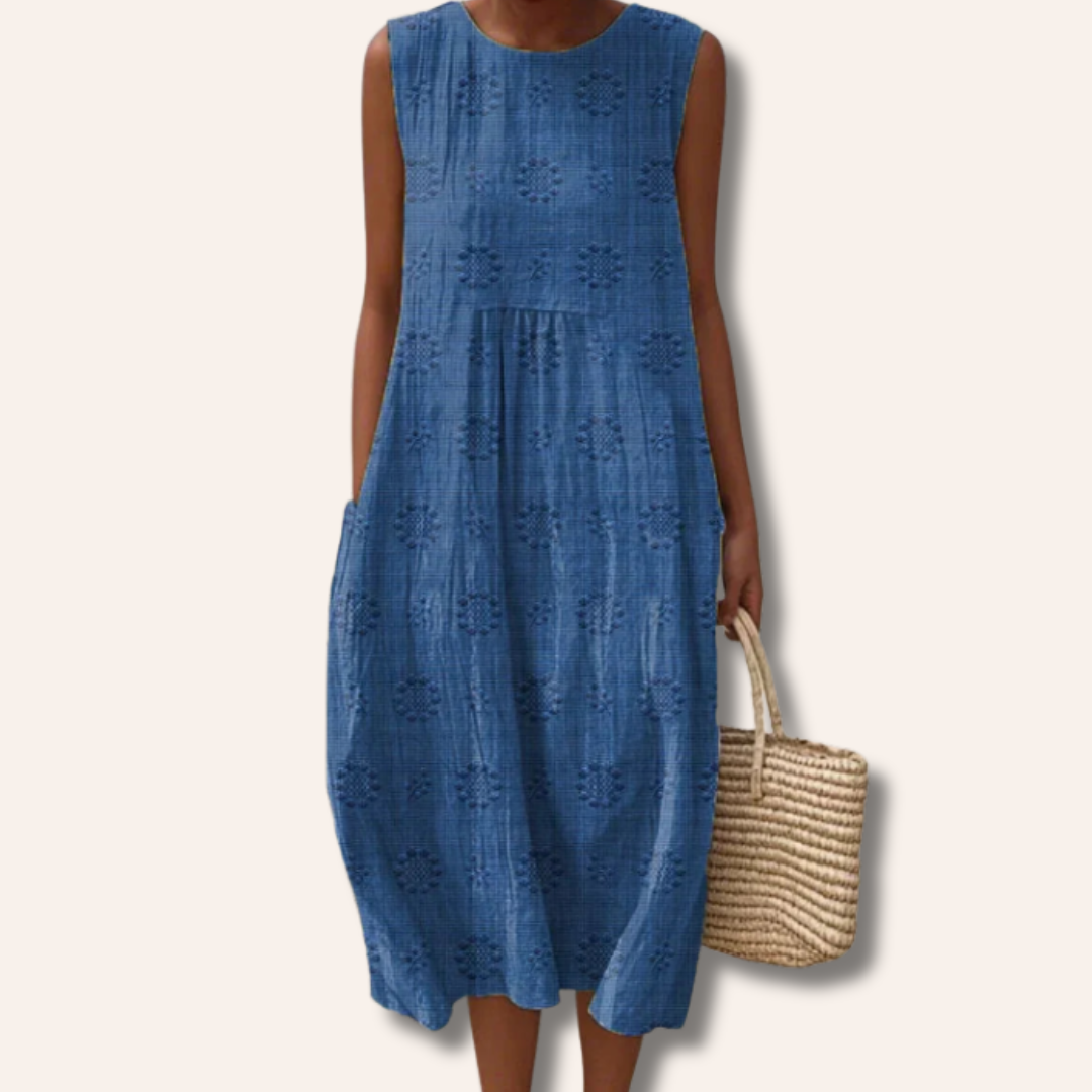 Moore | Elegant Sleeveless Cotton Dress