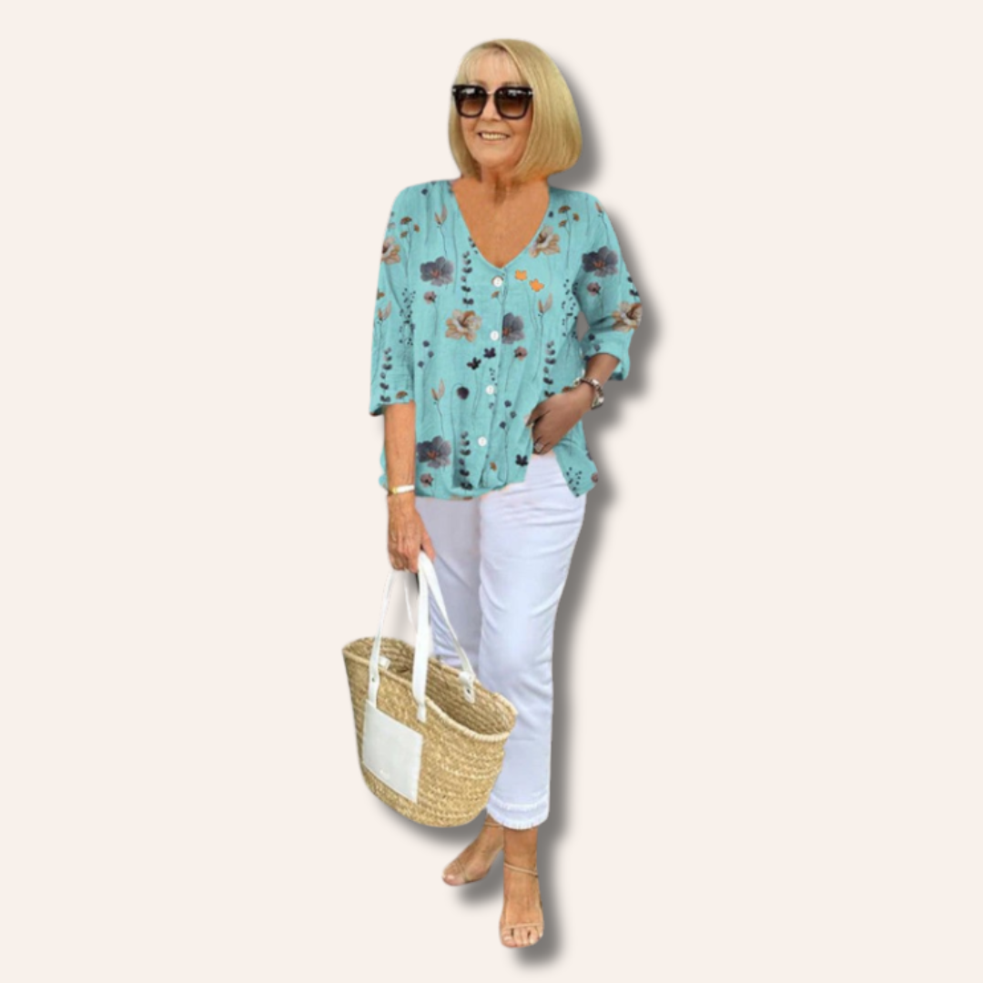 Moore | Bloom Button Blouse