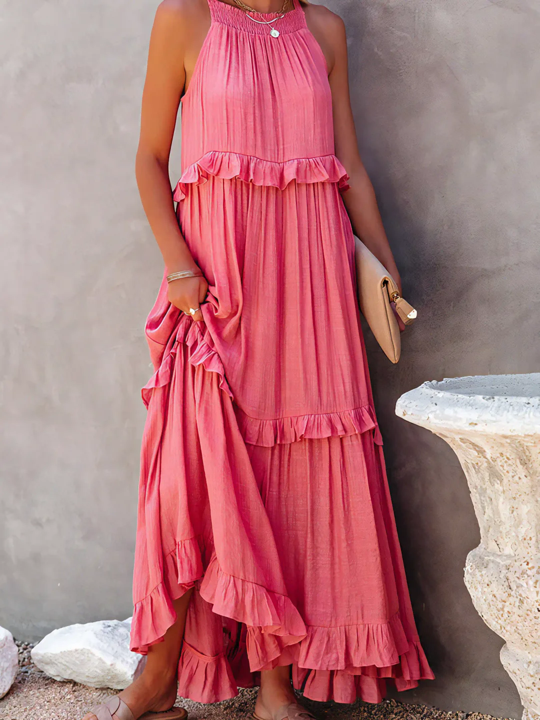 Moore | Ruffle Breeze Maxi Dress