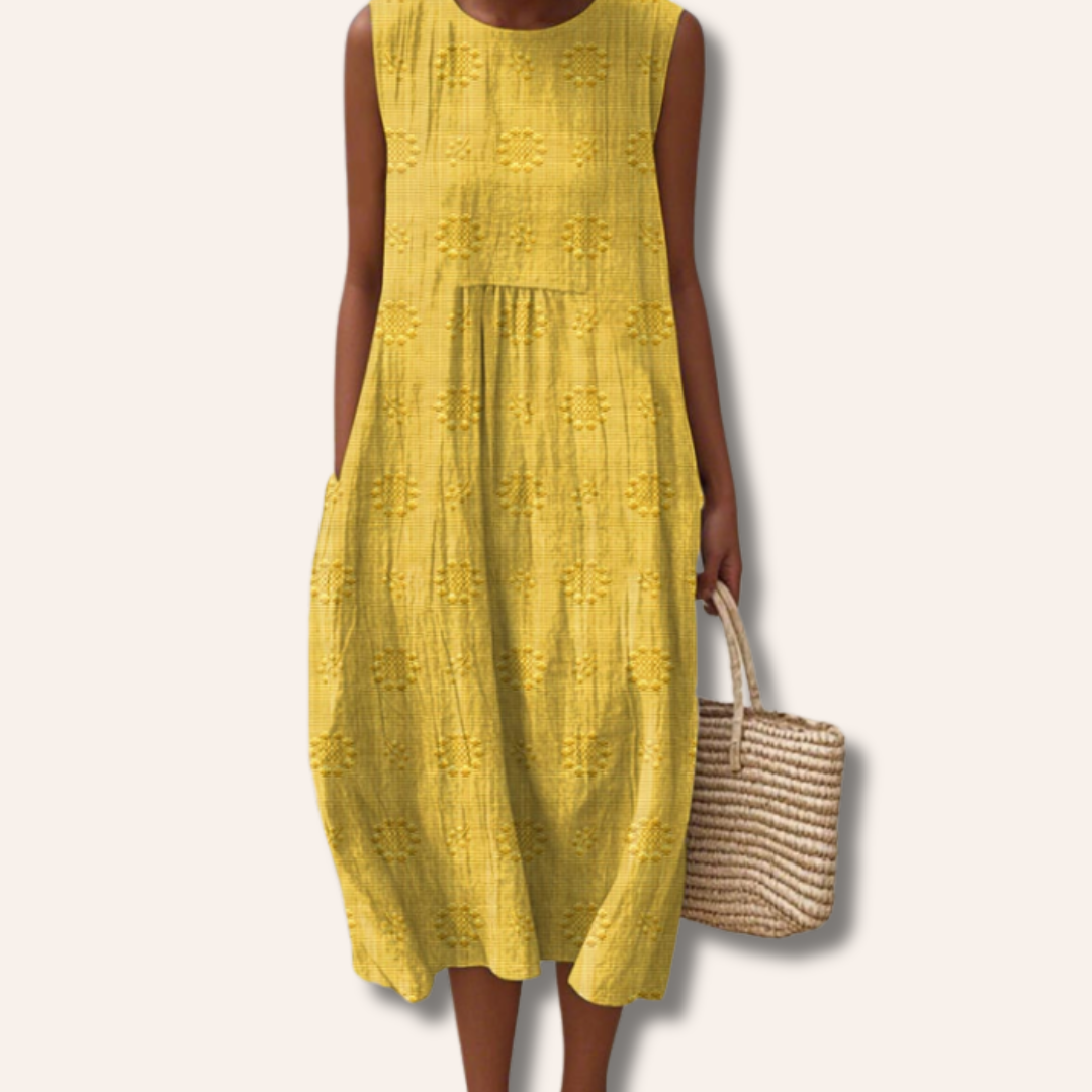 Moore | Elegant Sleeveless Cotton Dress
