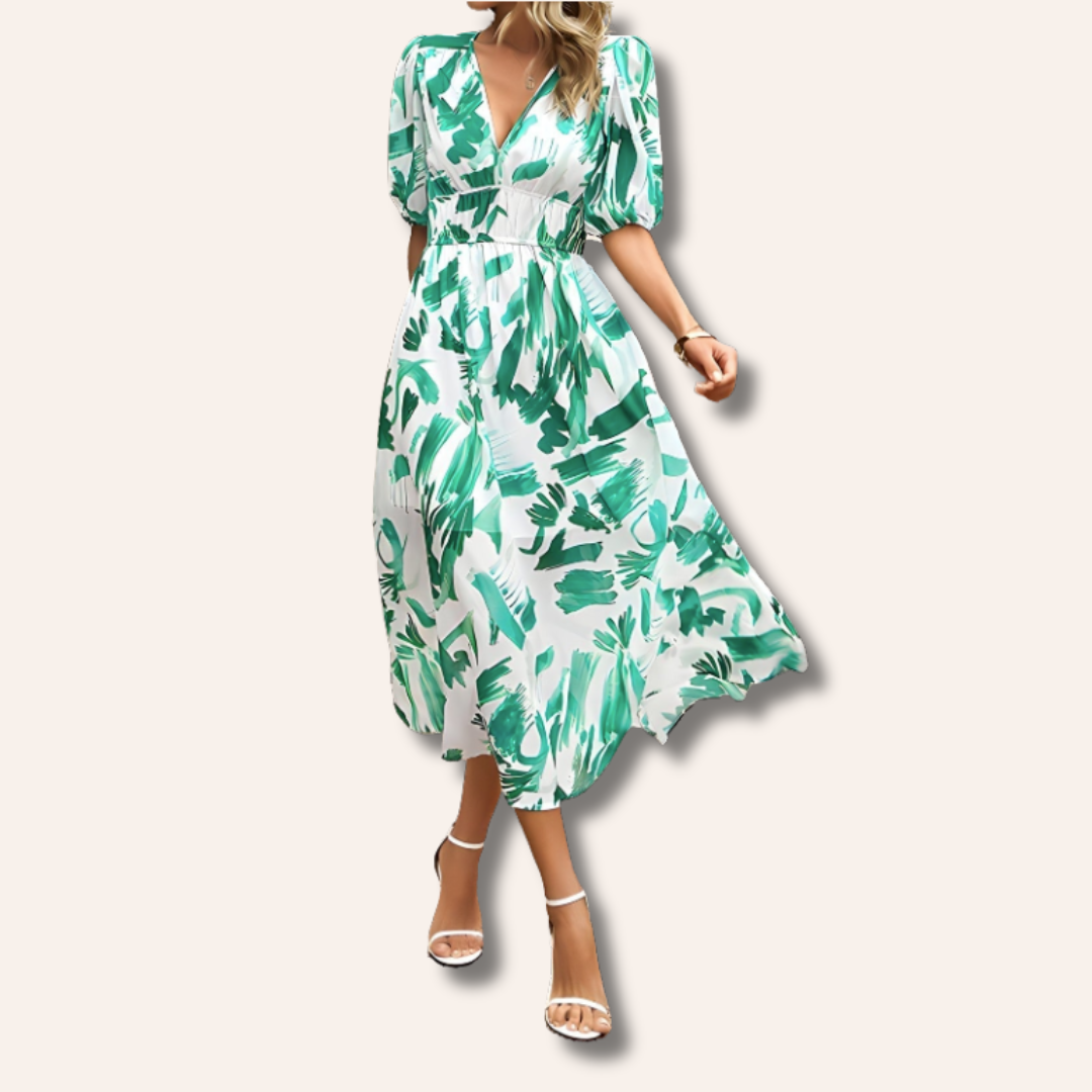 Moore | V-neck Midi Dress