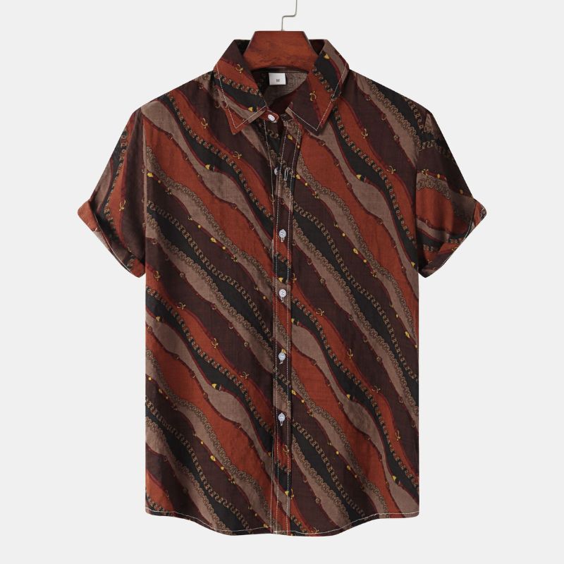 Vintage Waves Button-Up