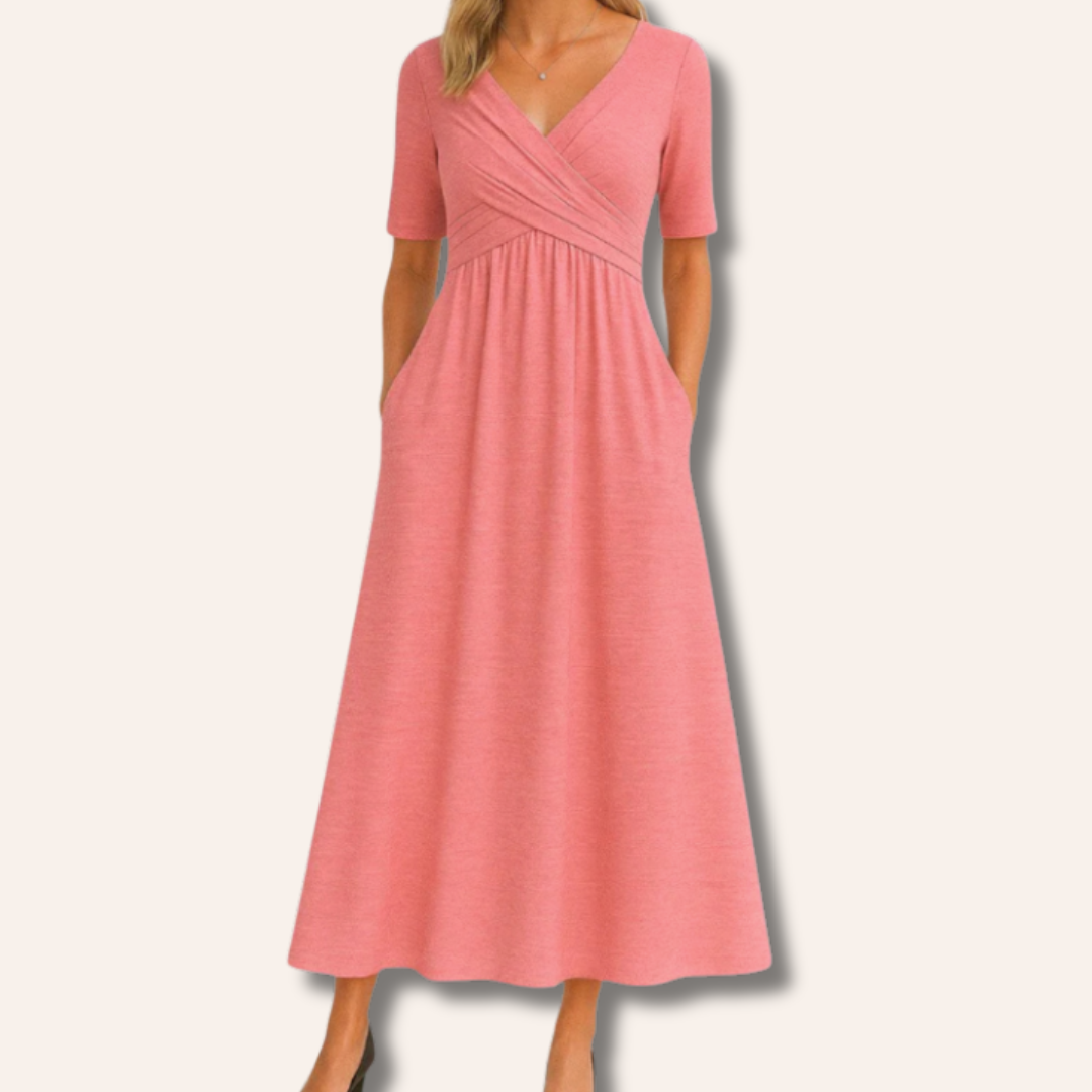 Moore | Crossed Short Sleeve Dress