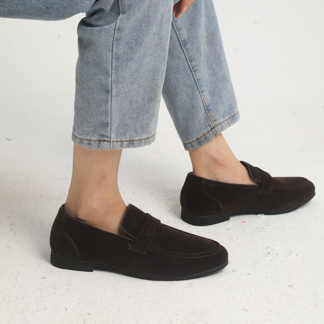 Moore | Suede Strap Loafers