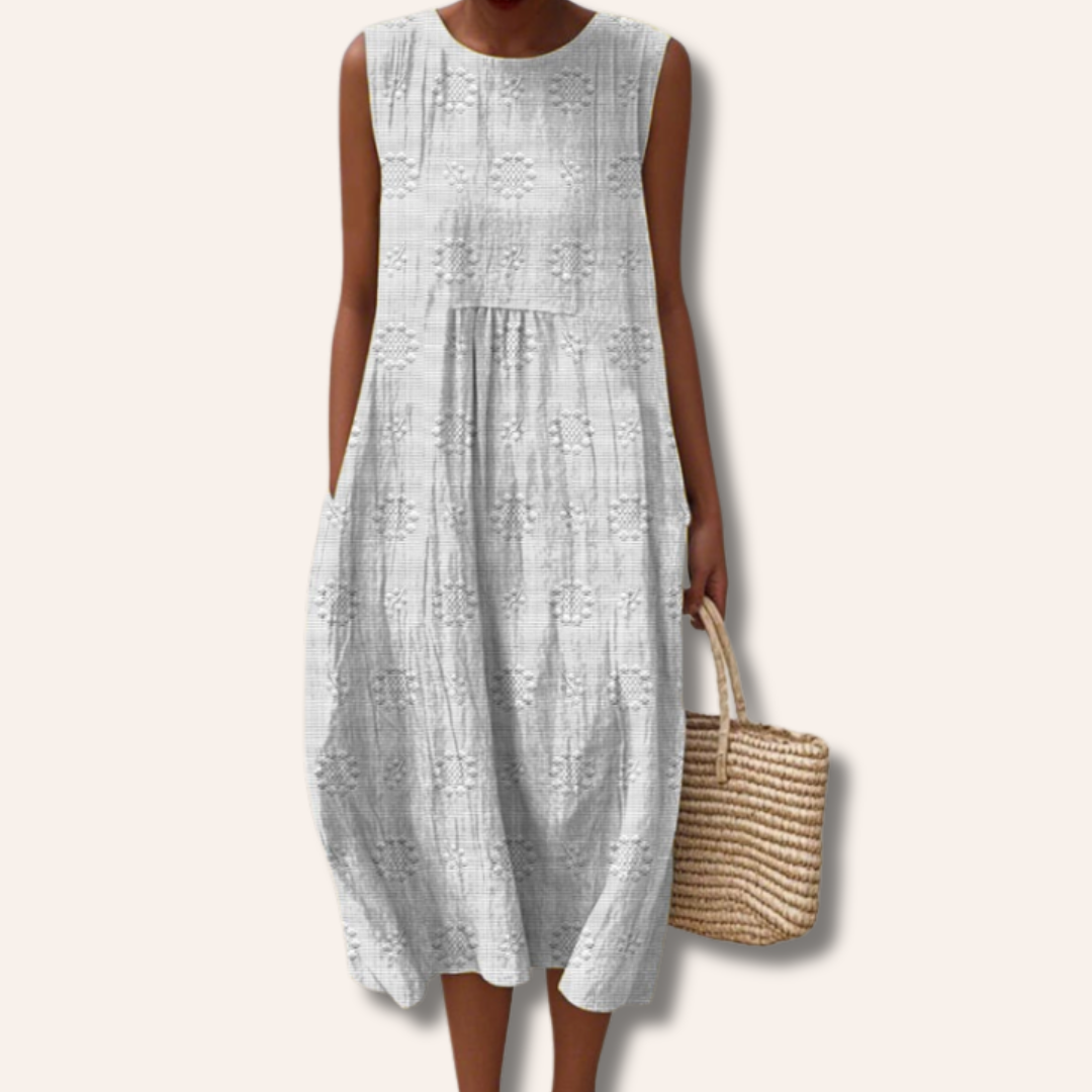 Moore | Elegant Sleeveless Cotton Dress