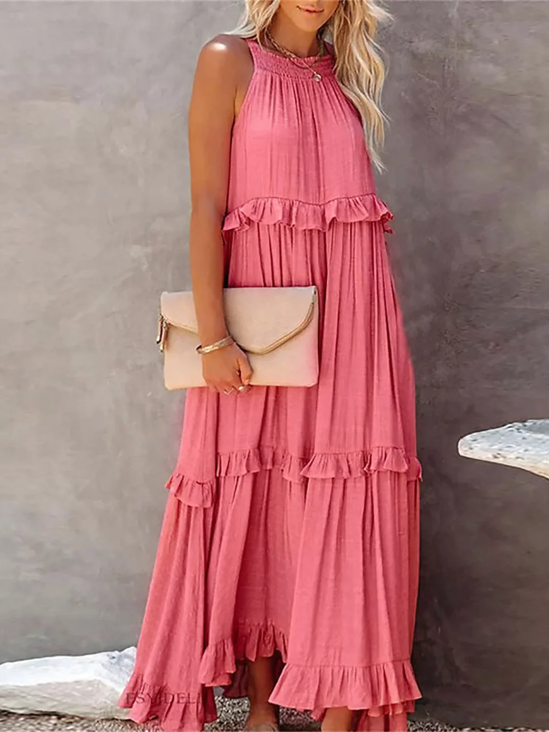 Moore | Ruffle Breeze Maxi Dress