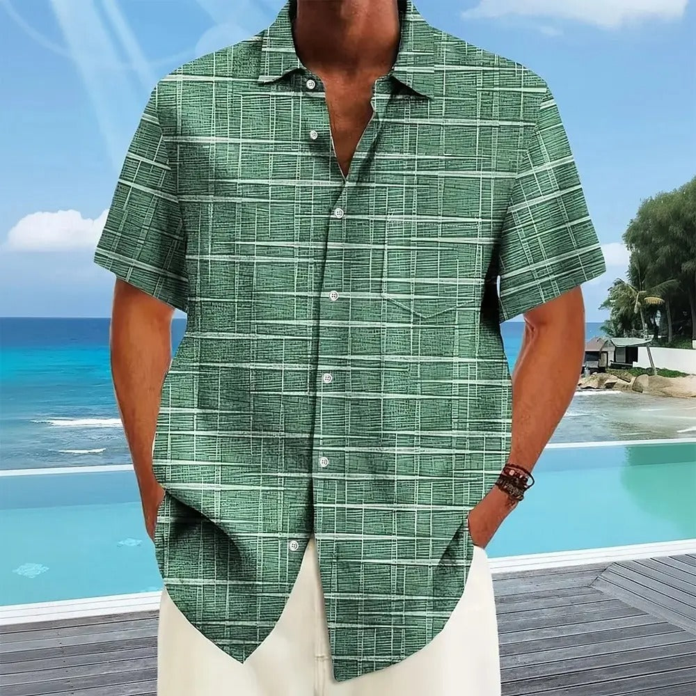 Moore | Elegant Striped and Checked Shirt
